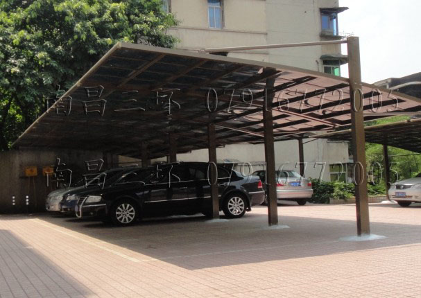 鋁合金斜拉式車篷